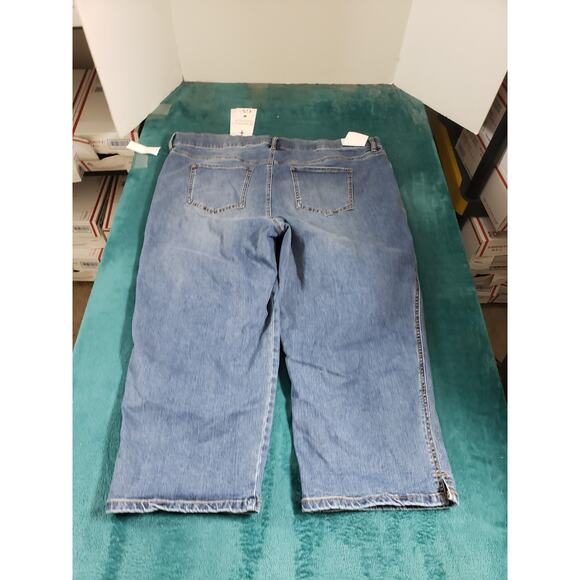 Gloria Vanderbilt Jeans Size 20 W Women Blue Stretch High Rise Pull On Capri NWT - Picture 12 of 15